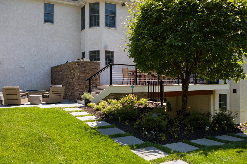 Rear Yard Deck and Patio Makeover by Beechwood Landscape Architecture And Construction - Photo 5