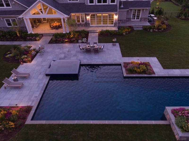 Luxury 75' Long Lap Pool Ridgewood NJ by Thomas Flint Landscape Design & Development - Photo 7