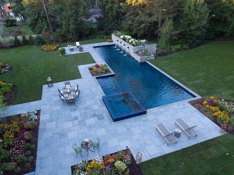 Luxury 75' Long Lap Pool Ridgewood NJ by Thomas Flint Landscape Design & Development - Photo 4