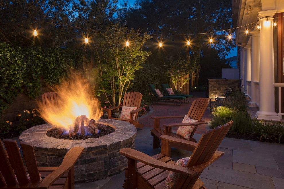 Backyard Hardscape and Fire Pit by Beechwood Landscape Architecture And Construction - Photo 7