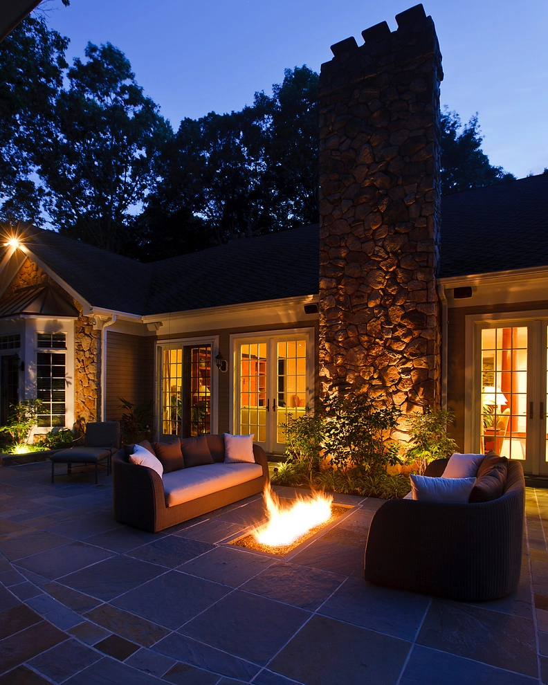 Cherry Hill Patio with Unique Fire Pit by Beechwood Landscape Architecture And Construction - Photo 35