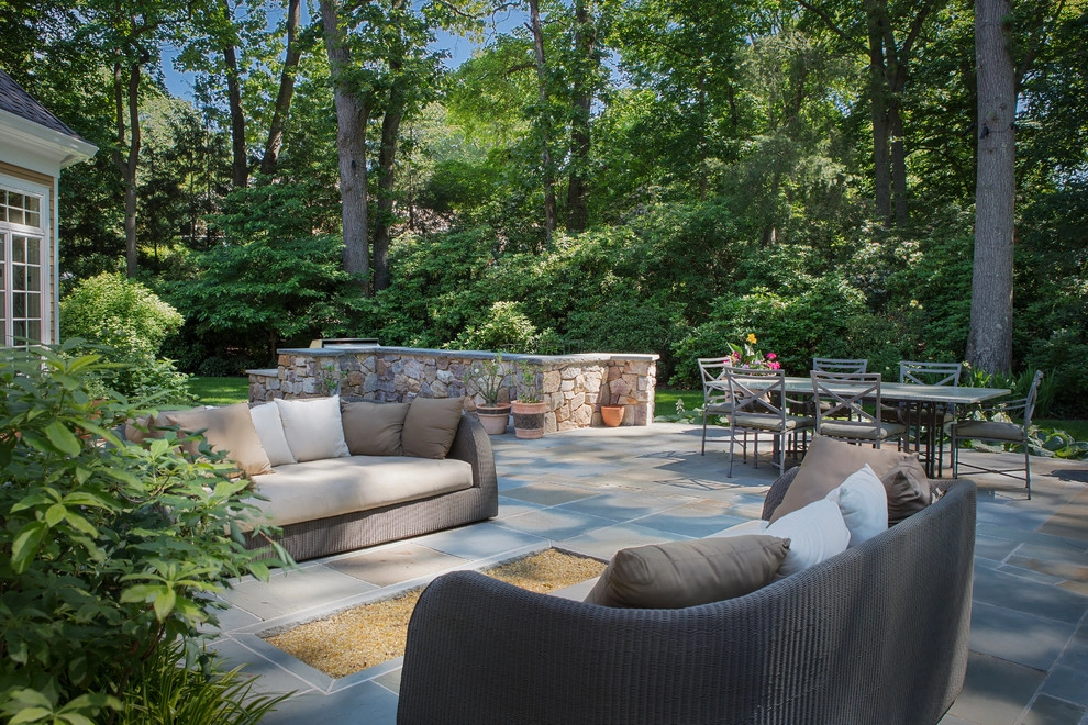Cherry Hill Patio with Unique Fire Pit by Beechwood Landscape Architecture And Construction - Photo 14