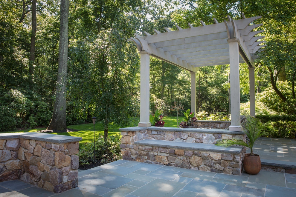Cherry Hill Patio with Unique Fire Pit by Beechwood Landscape Architecture And Construction - Photo 25