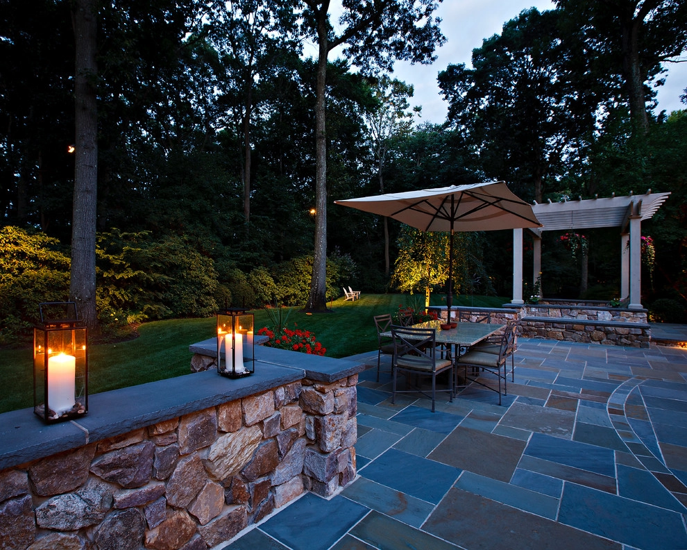 Cherry Hill Patio with Unique Fire Pit by Beechwood Landscape Architecture And Construction - Photo 8