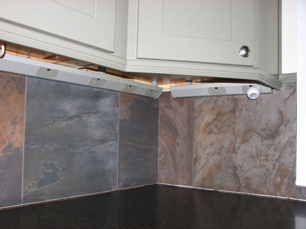 Legrand under-counter lighting and outlets without backsplash cuts by Annette McCleery Building Design - Photo 5