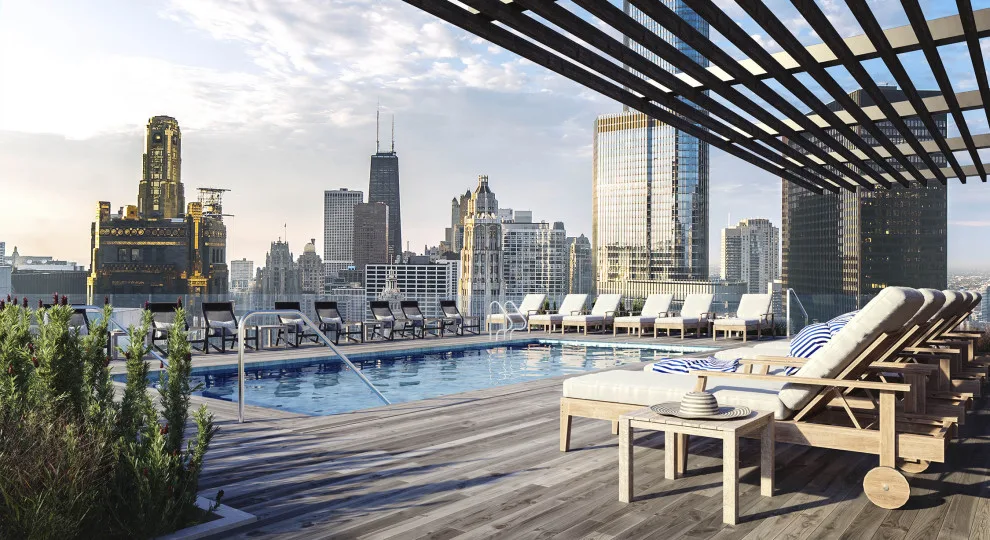 Multifamily Apartment Pool Lounge 3D Visualization by The View Pro Inc. - 3D Rendering, Visual Tour, VR - Photo 2