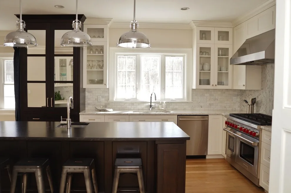 Contemporary Monochrome Kitchen by Taylor Made Cabinets, Leominster MA - Photo 8