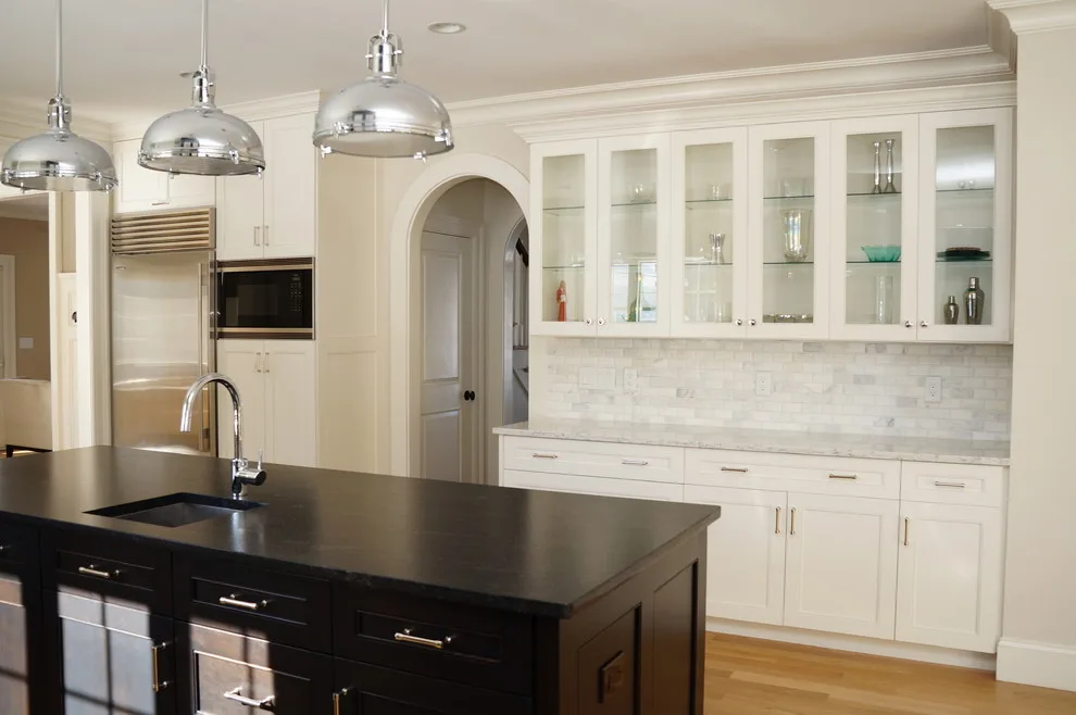 Contemporary Monochrome Kitchen by Taylor Made Cabinets, Leominster MA - Photo 3