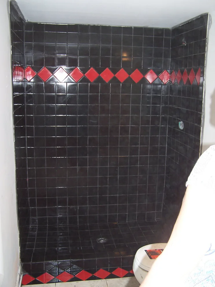 Crimson and Ebony Bathroom Renovation by 4 Aces Construction - Photo 2