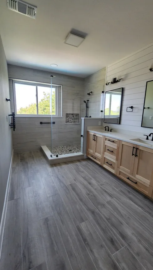Lago Vista Primary Bathroom by MHM Remodeling - Photo 2