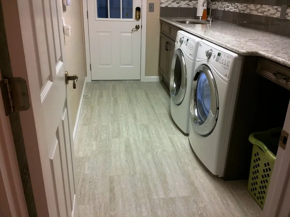 Dover Grey Door Laundry Room Renovation by Kitchen Solvers Of The Gulf Coast - Photo 2