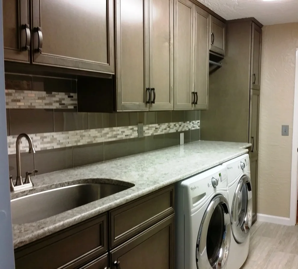 Dover Grey Door Laundry Room Renovation by Kitchen Solvers Of The Gulf Coast - Photo 3