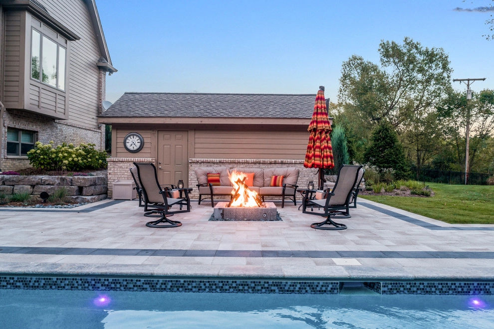 Brighton, MI - Pool Backyard Landscape Design & Install by Troy Clogg Landscape Associates - Photo 22