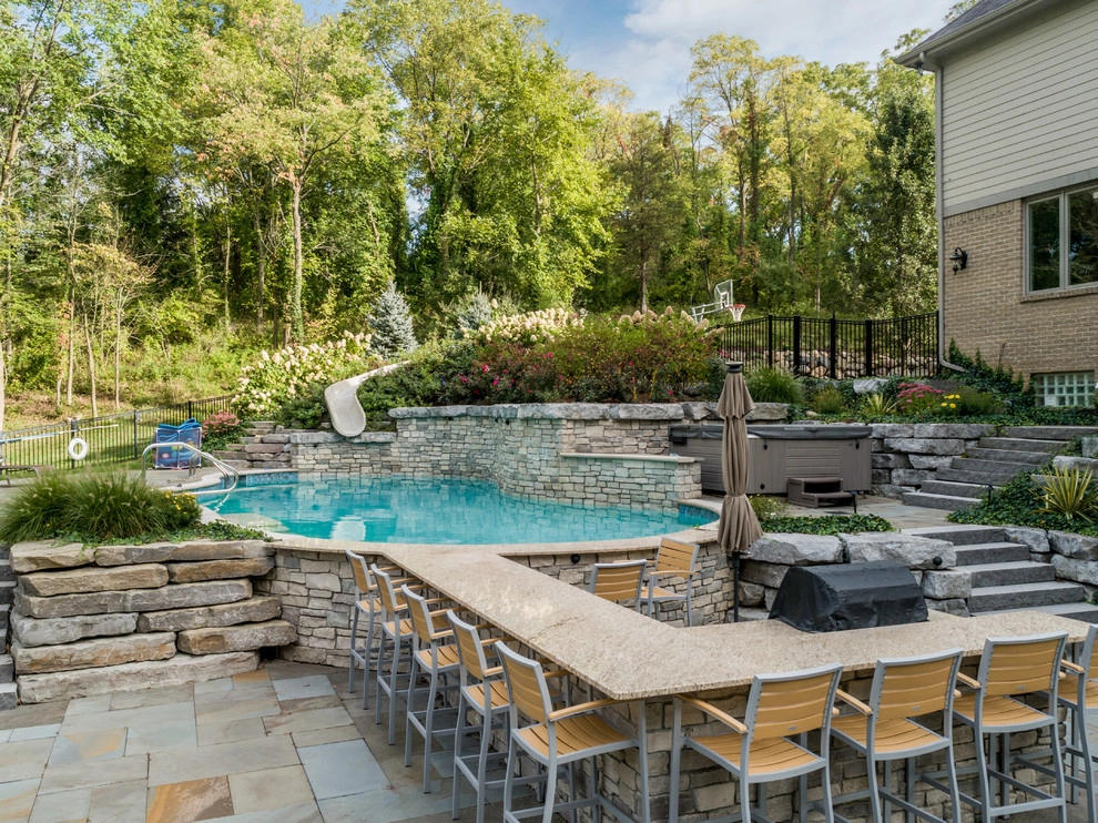 Milford, MI - Backyard Pool Bar Landscape Design & Install by Troy Clogg Landscape Associates - Photo 12