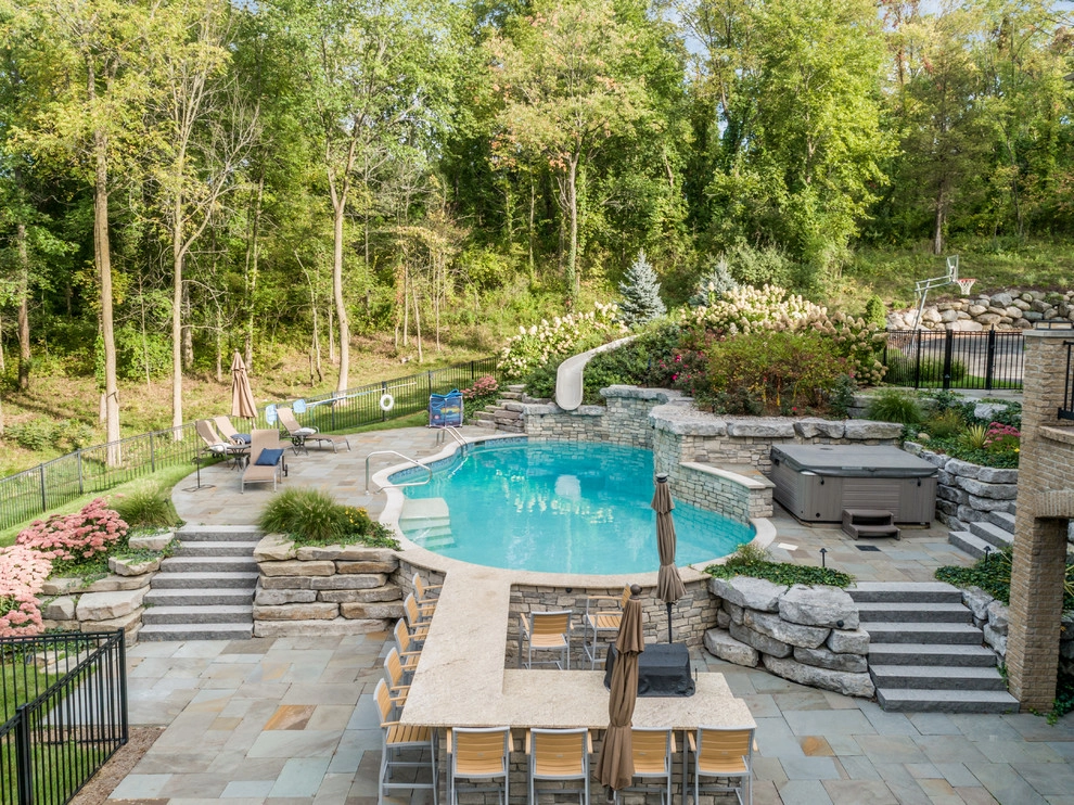 Milford, MI - Backyard Pool Bar Landscape Design & Install by Troy Clogg Landscape Associates - Photo 43