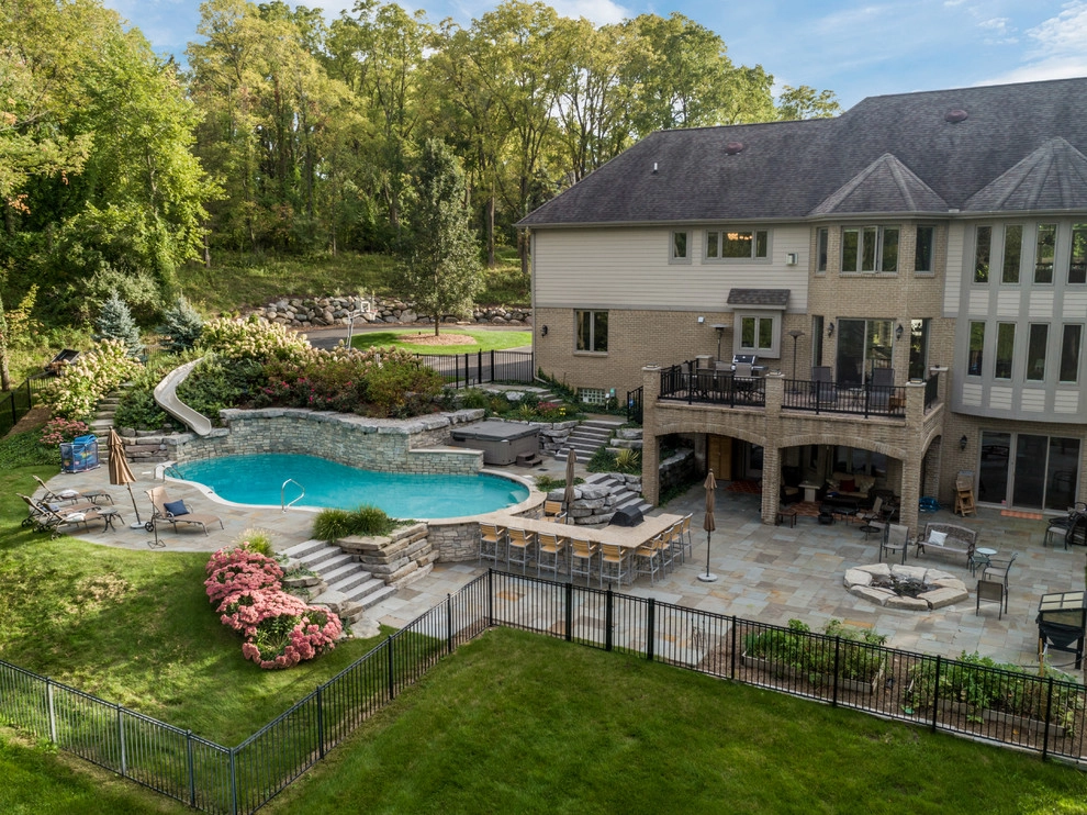 Milford, MI - Backyard Pool Bar Landscape Design & Install by Troy Clogg Landscape Associates - Photo 11