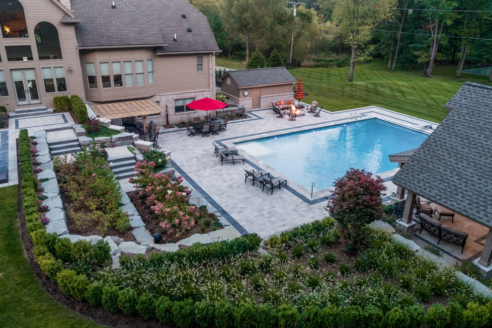 Brighton, MI - Pool Backyard Landscape Design & Install by Troy Clogg Landscape Associates - Photo 38