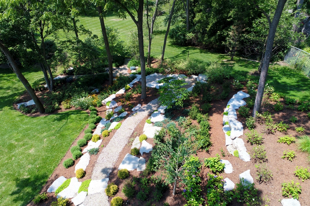 Bloomfield Twp, MI - Backyard Wooded Landscape & Paths by Troy Clogg Landscape Associates - Photo 6
