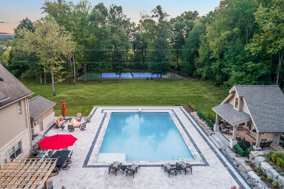 Brighton, MI - Pool Backyard Landscape Design & Install by Troy Clogg Landscape Associates - Photo 34