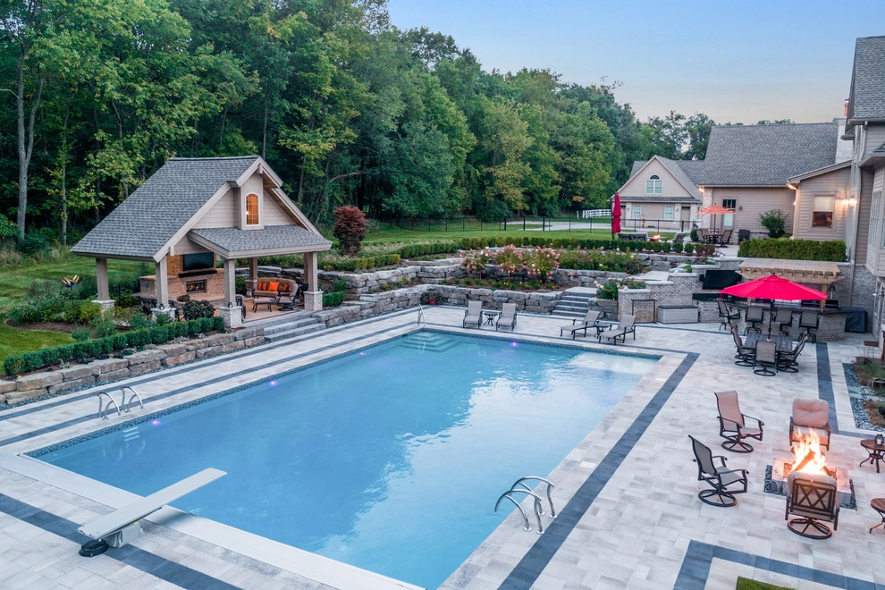 Brighton, MI - Pool Backyard Landscape Design & Install by Troy Clogg Landscape Associates - Photo 7