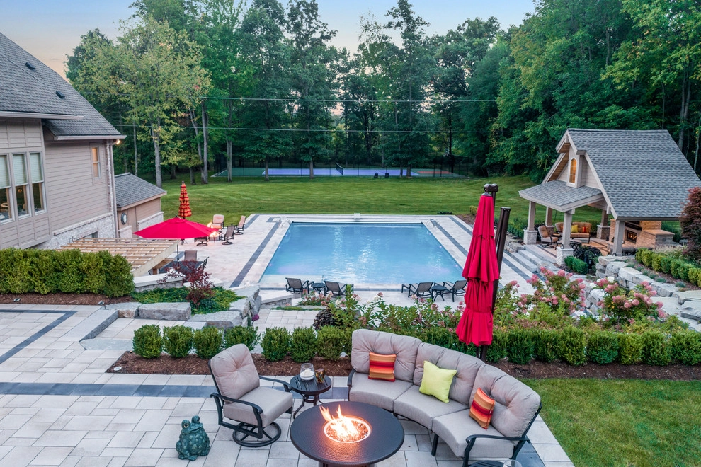 Brighton, MI - Pool Backyard Landscape Design & Install by Troy Clogg Landscape Associates - Photo 8