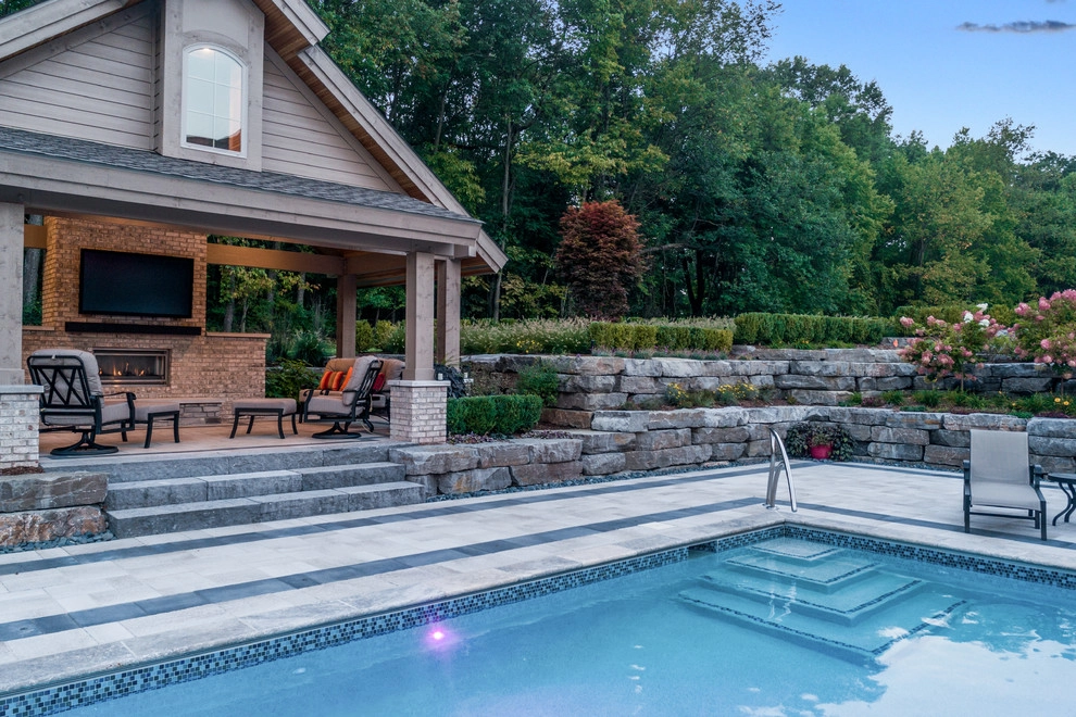 Brighton, MI - Pool Backyard Landscape Design & Install by Troy Clogg Landscape Associates - Photo 39