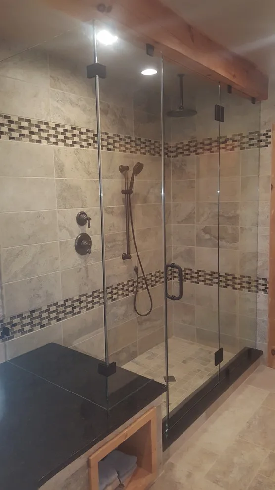 Log Cabin Primary Bath Renovation by Tile KC - Photo 3