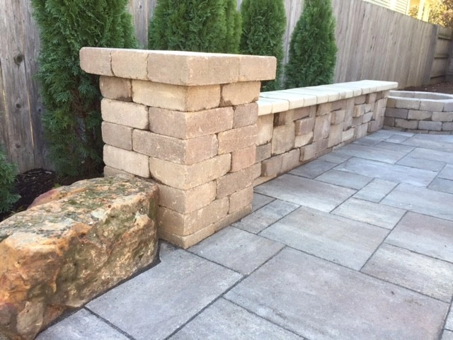 Two Level Patio with Seat Wall & Firepit by True North Landscaping - Photo 2