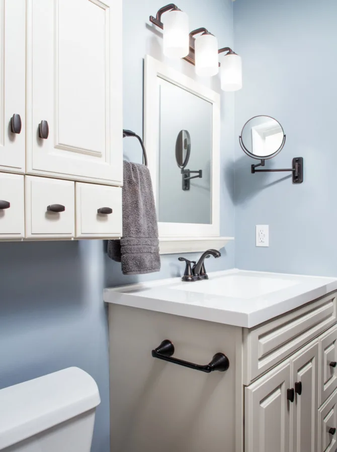 Charming Azure Restroom by HC Remodel & Design - Photo 5