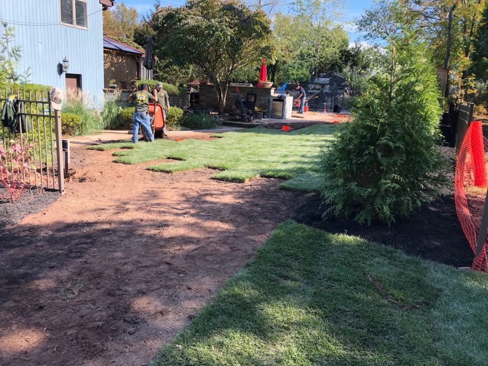 Side Yard grading project - (Before & After) by Truesdale Nursery & Landscape Services - Photo 8