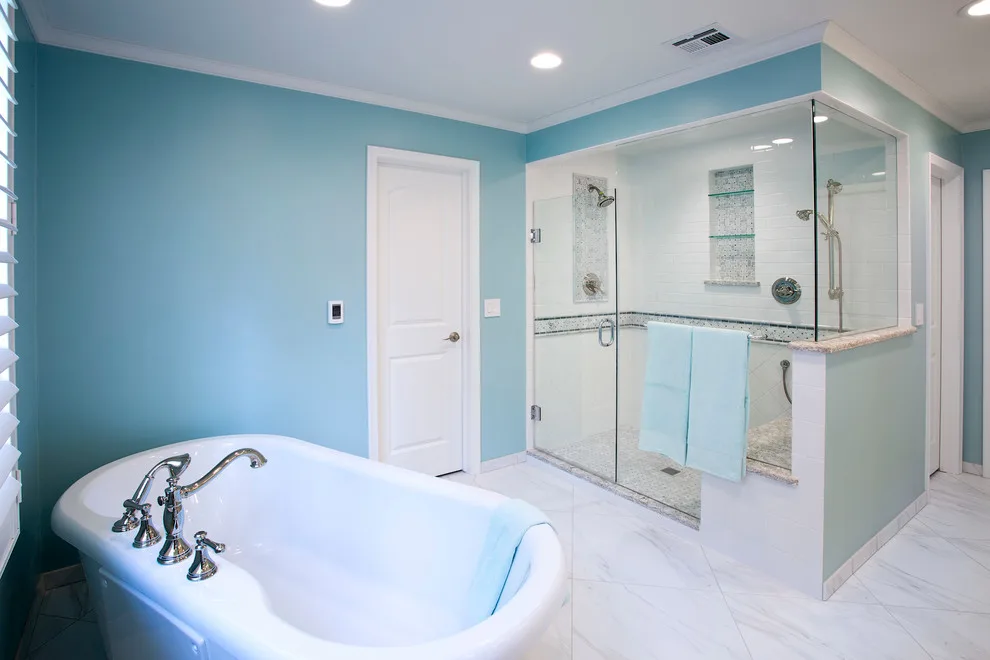 Stunning Stone Spa Bathroom by Persona Kitchen & Bath Solutions, LLC - Photo 6