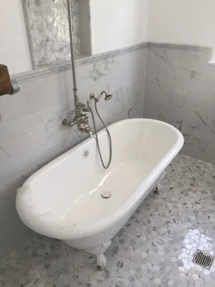 Orange County Marble Bathroom Renovations by American Home Remodeling - Photo 5
