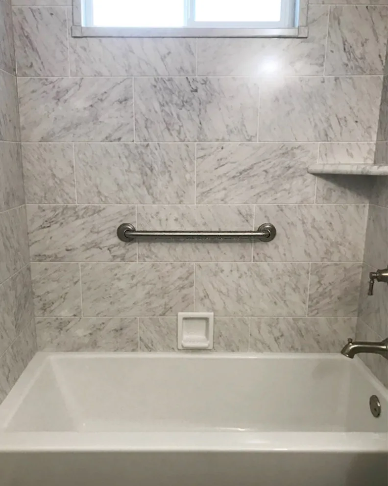 Orange County Marble Bathroom Renovations by American Home Remodeling - Photo 9