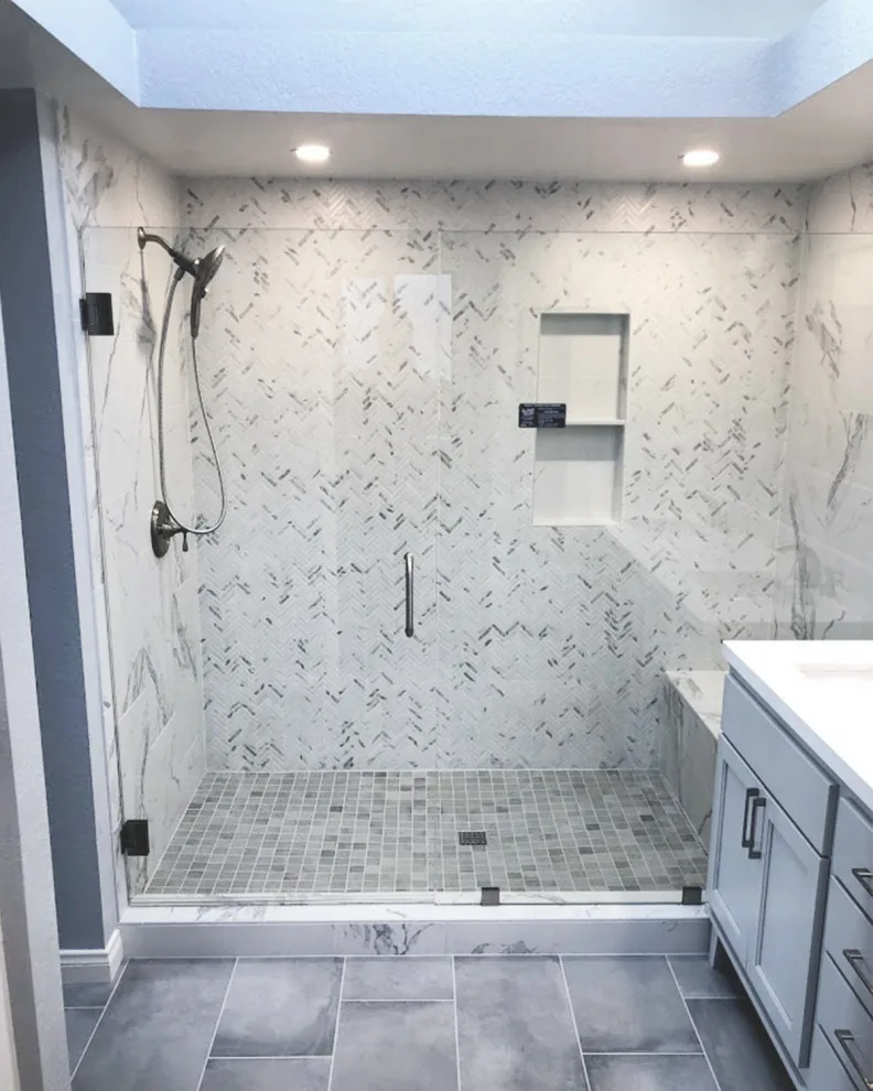 Orange County Marble Bathroom Renovations by American Home Remodeling - Photo 12