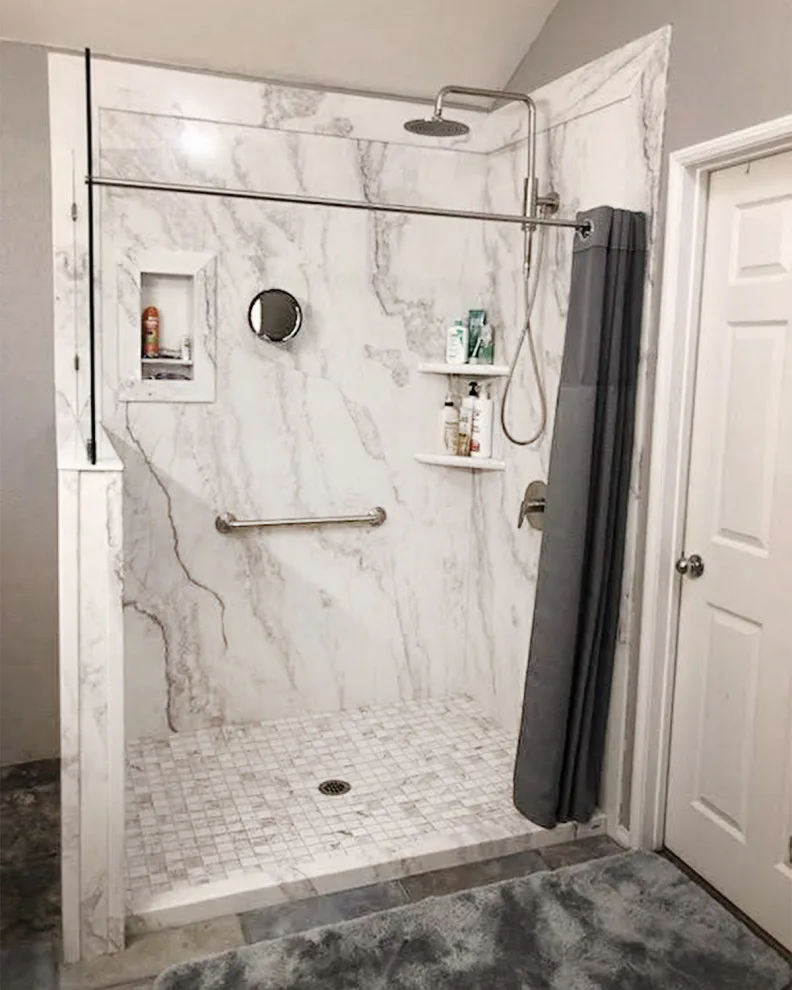 Orange County Marble Bathroom Renovations by American Home Remodeling - Photo 16