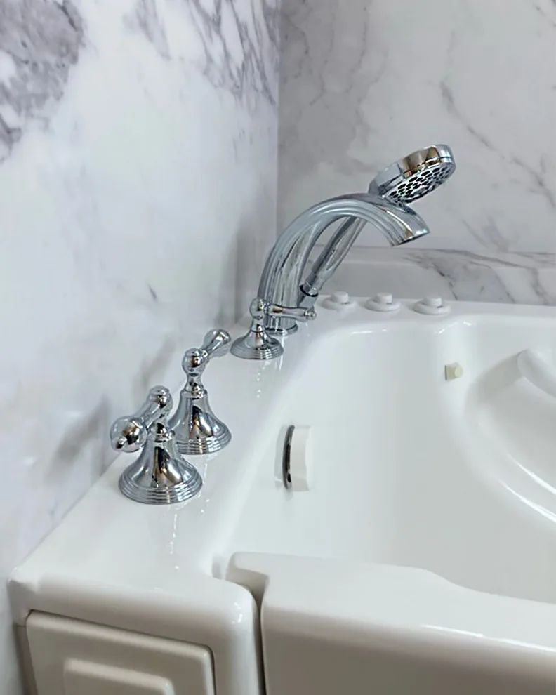 Orange County Marble Bathroom Renovations by American Home Remodeling - Photo 15