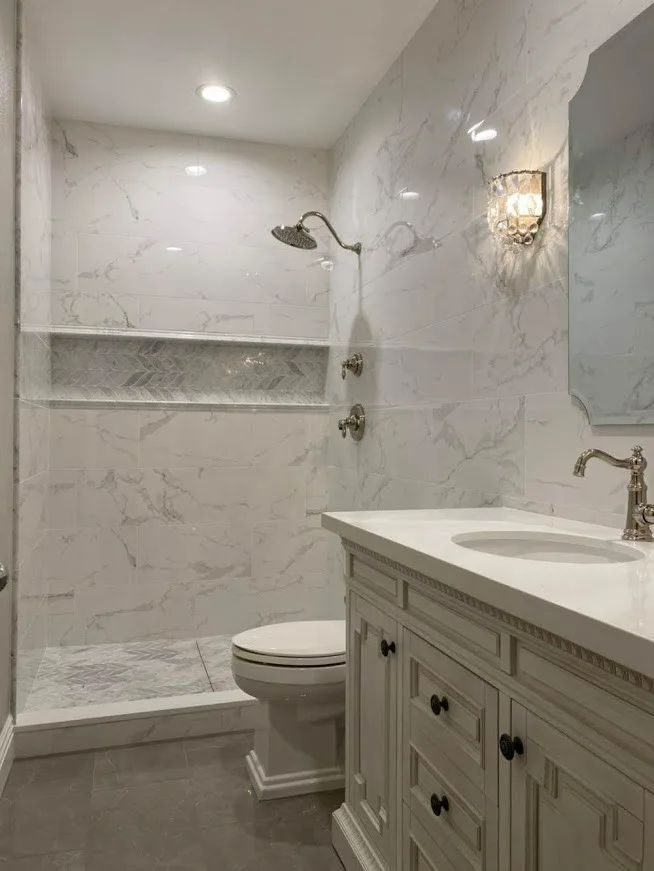 Orange County Marble Bathroom Renovations by American Home Remodeling - Photo 19