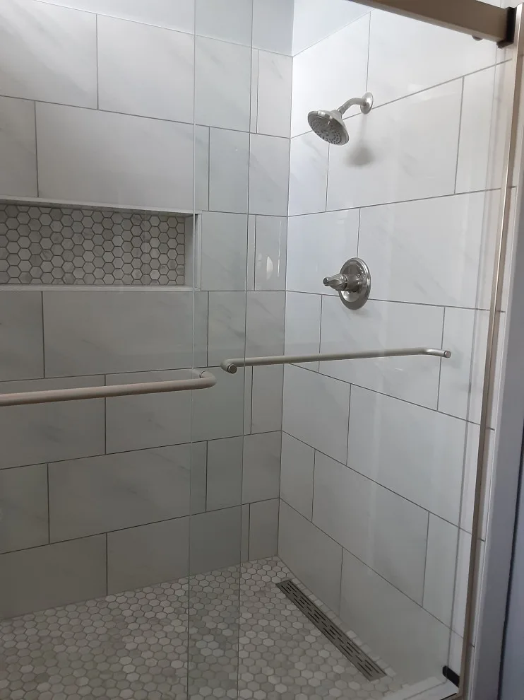 Bathroom Tub to Shower Conversion and Linen Closet Addition by DLM Designer/Remodeler Kitchen And Bath Plus - Photo 3