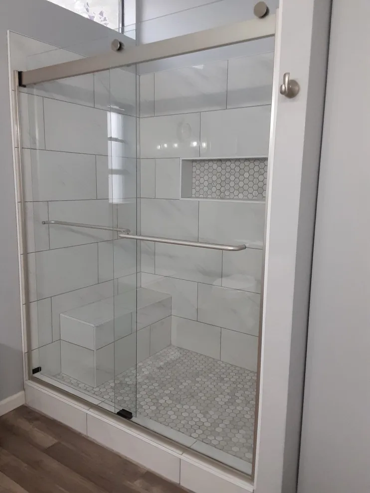 Bathroom Tub to Shower Conversion and Linen Closet Addition by DLM Designer/Remodeler Kitchen And Bath Plus - Photo 2