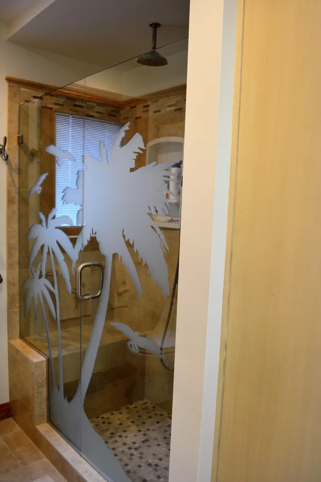 Etched Glass Shower Door for Master Bathroom by Lucci Kitchen And Bath Center Inc. - Photo 3