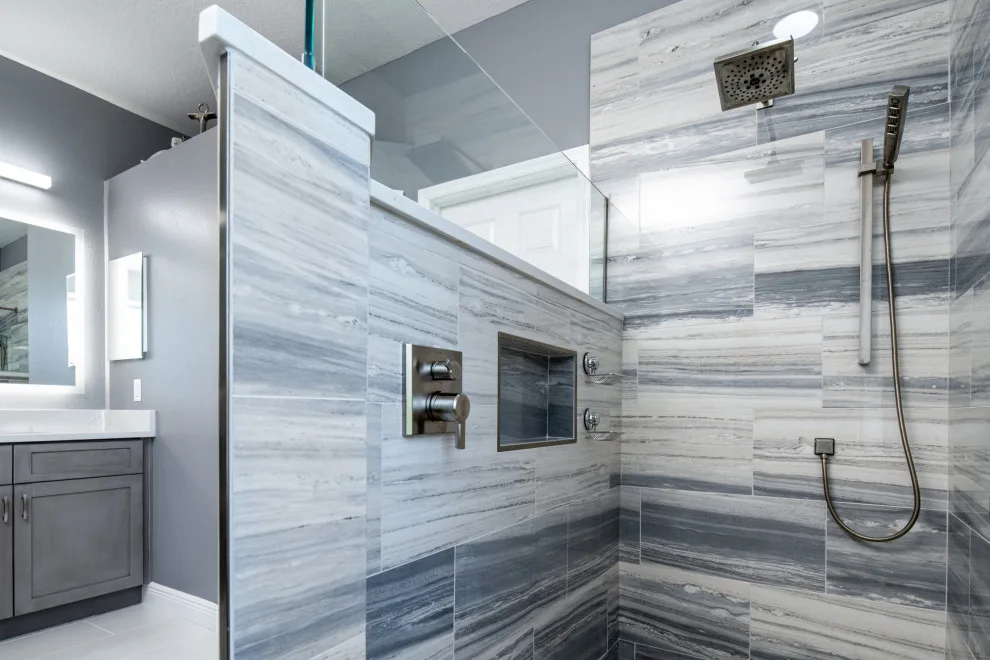 Azure Hues Primary Bath by CMK Construction - Photo 5