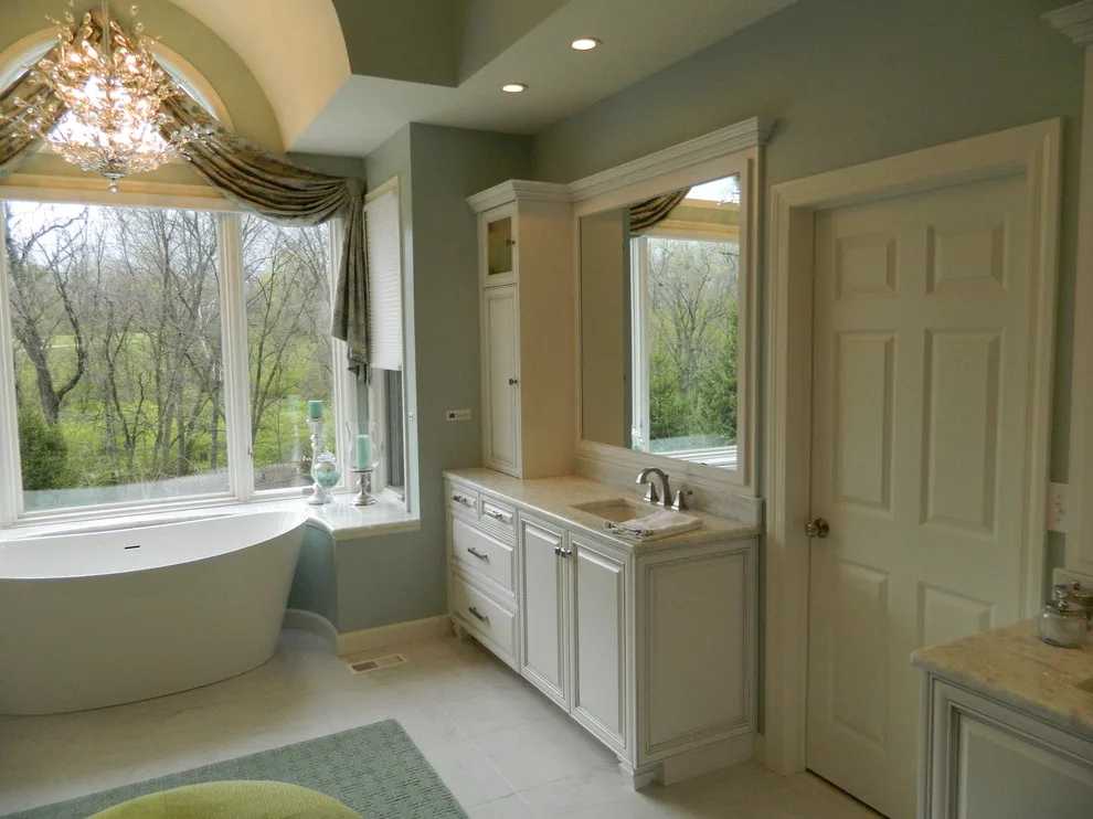 Master Bath with Reflective Cabinets by Lorrien Homes & Remodeling - Photo 8