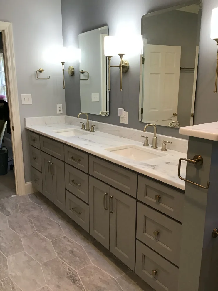 Luxurious Marble Zero Entry Shower for Master Bathroom by The Bath Shop - Photo 4