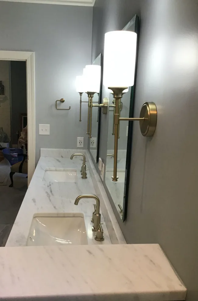 Luxurious Marble Zero Entry Shower for Master Bathroom by The Bath Shop - Photo 2