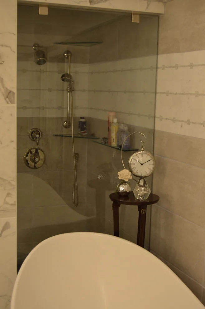 Luxury Bathroom Featuring Steam Shower by Tile KC - Photo 6