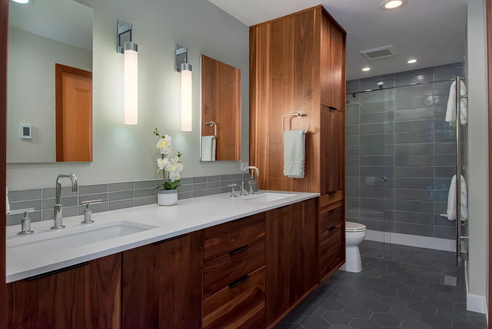 Mid-Century Bathroom Renovation by IRC Kitchen & Bath - Photo 2