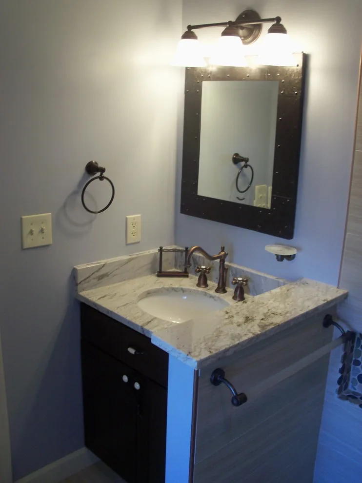 Contemporary Bathroom Renovation in Baltimore, MD by TradeMark Construction - Photo 3