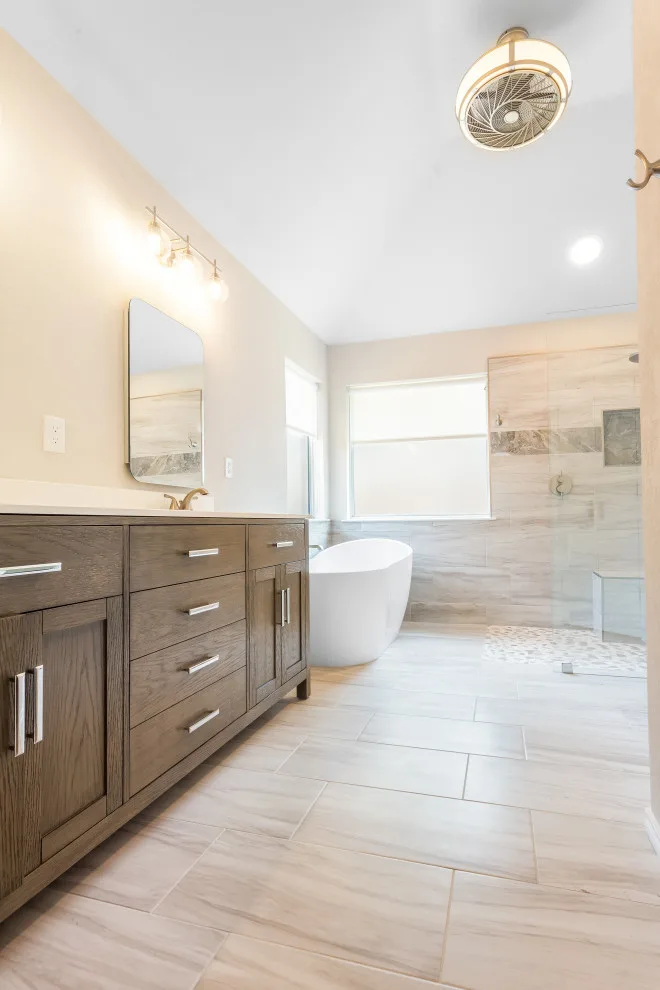 Contemporary Bathroom Renovation by Dallas Bathroom & Kitchen Remodeling - Photo 7