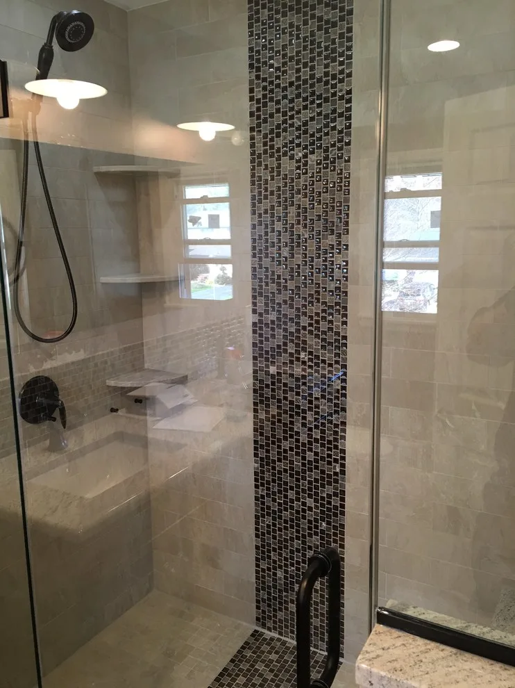 Contemporary Bathroom Featuring Rainfall Shower by Len's Remodeling And Contracting Services - Photo 2