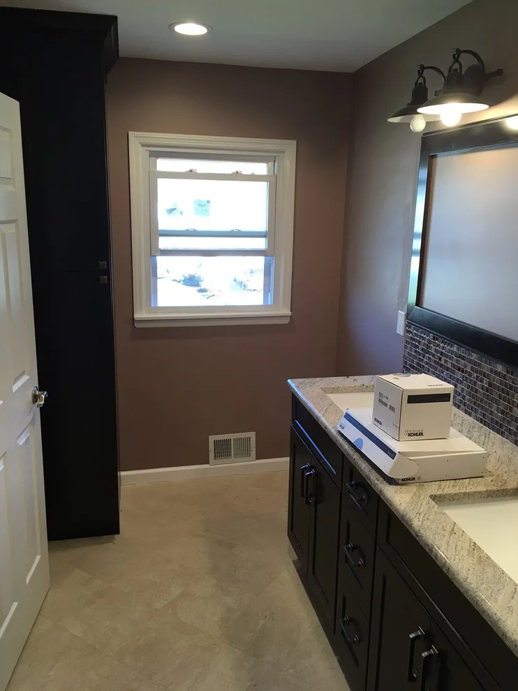 Contemporary Bathroom Featuring Rainfall Shower by Len's Remodeling And Contracting Services - Photo 5